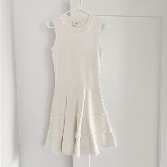 Kate Spade New York Bone White Fringe Trim Dress - Picture 6 of 15